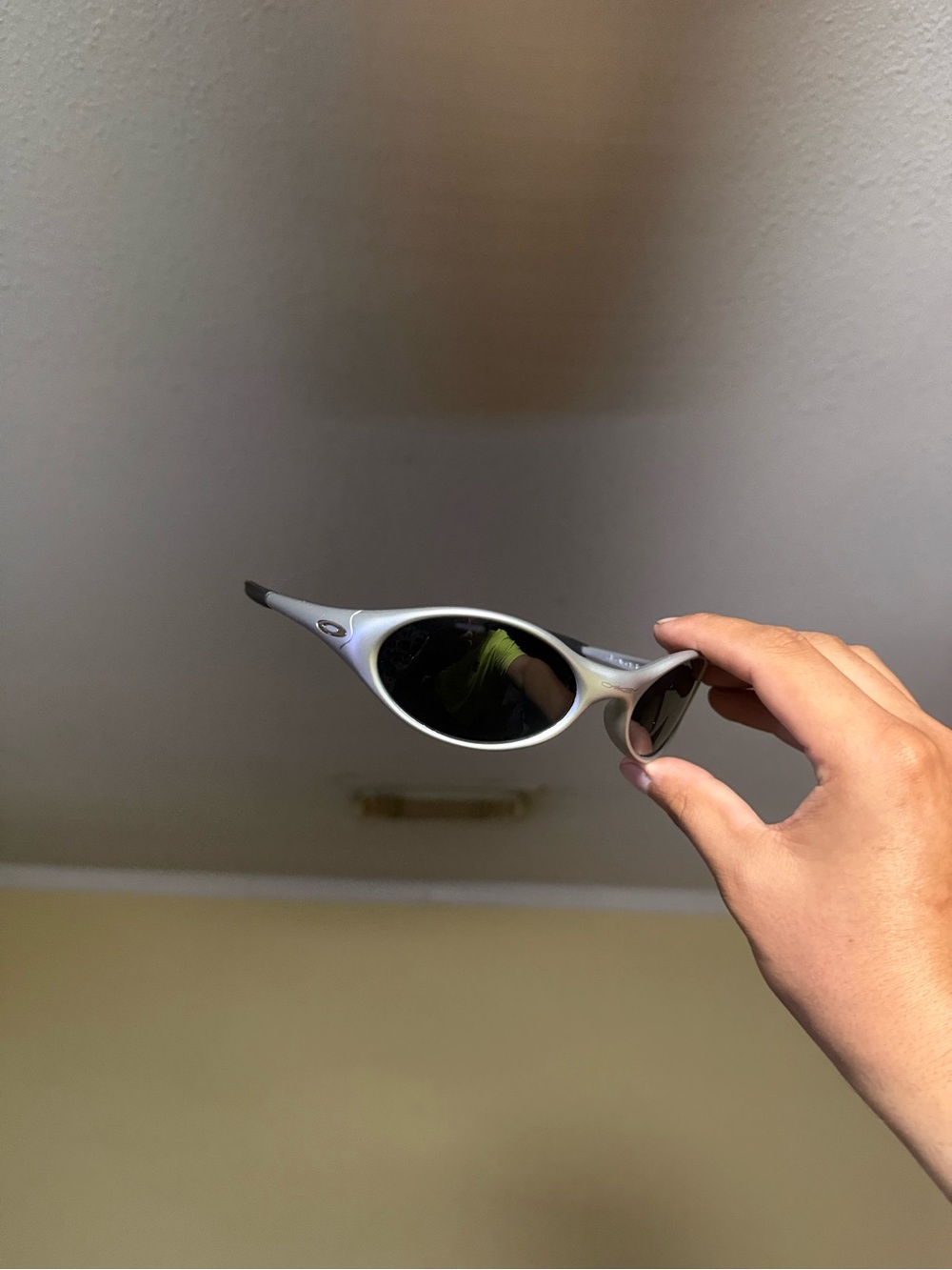 Silver Frame Black Lens Sport Sunglasses - Women Oakley